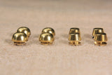 Gold solid brass screw back cone spike studs