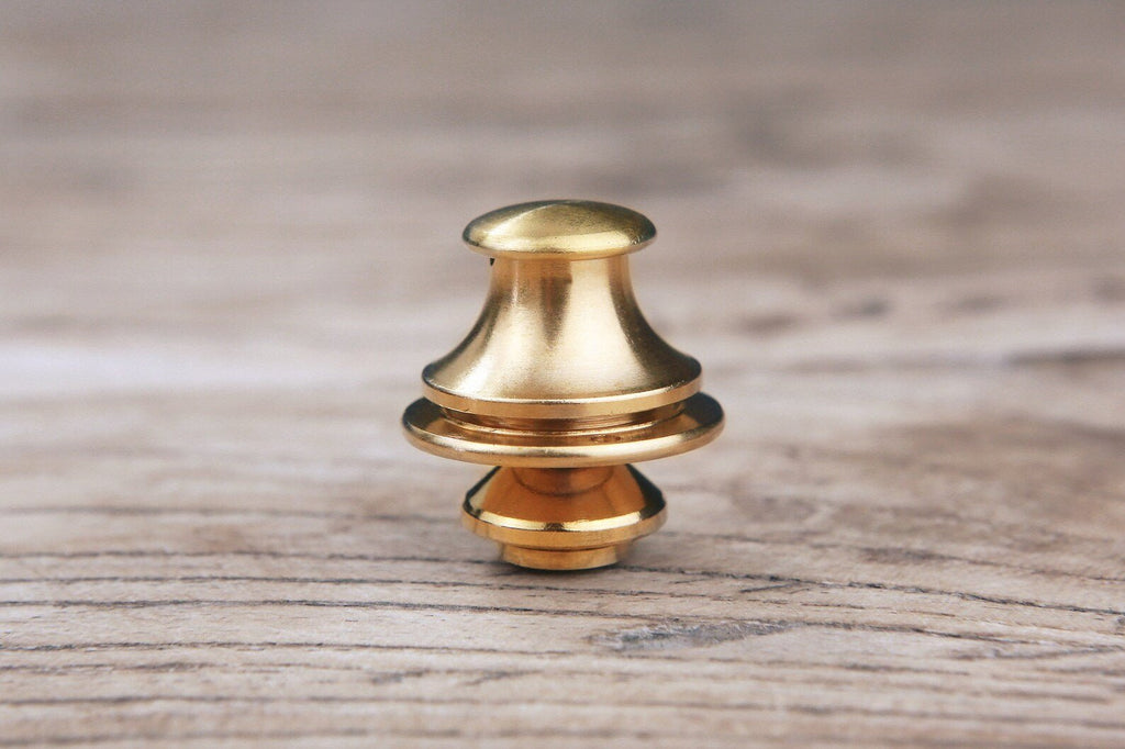 Gold solid brass snap lock closure for bag purse leather craft
