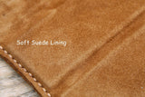 Hand stitched full grain leather iPad Pro Air case cover with pencil holder