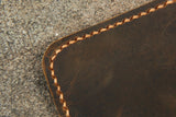 Handcrafted leather ipad mini 7 6 5 case with pencil holder