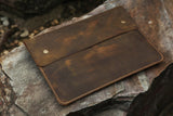 Handmade full grain leather macbook case