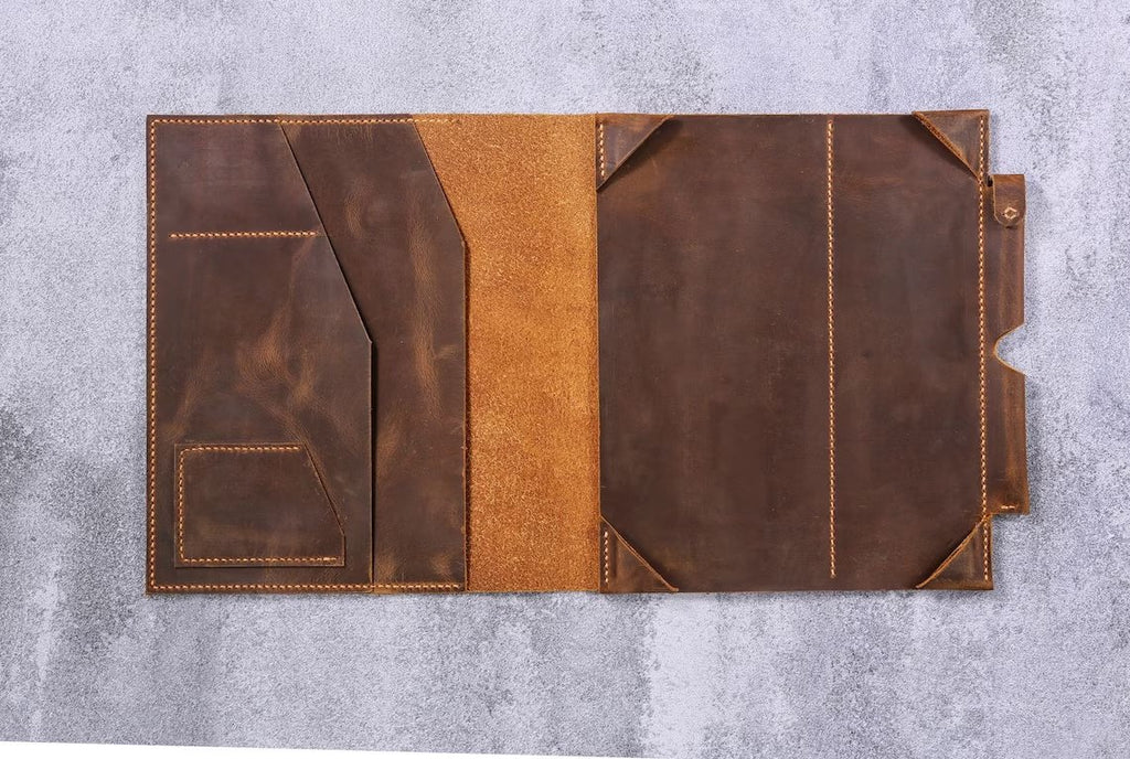 Handmade Leather Folio Cover case for Onyx BOOX Tab Ultra C Note Air 2