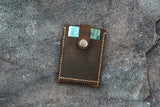 Handmade Leather pull up card holder