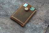 Handmade Leather pull up card holder