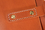 Handmade vegetable tanned leather computer carry bag