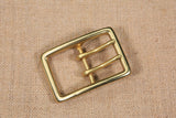 Heavy duty gold solid brass belt buckle