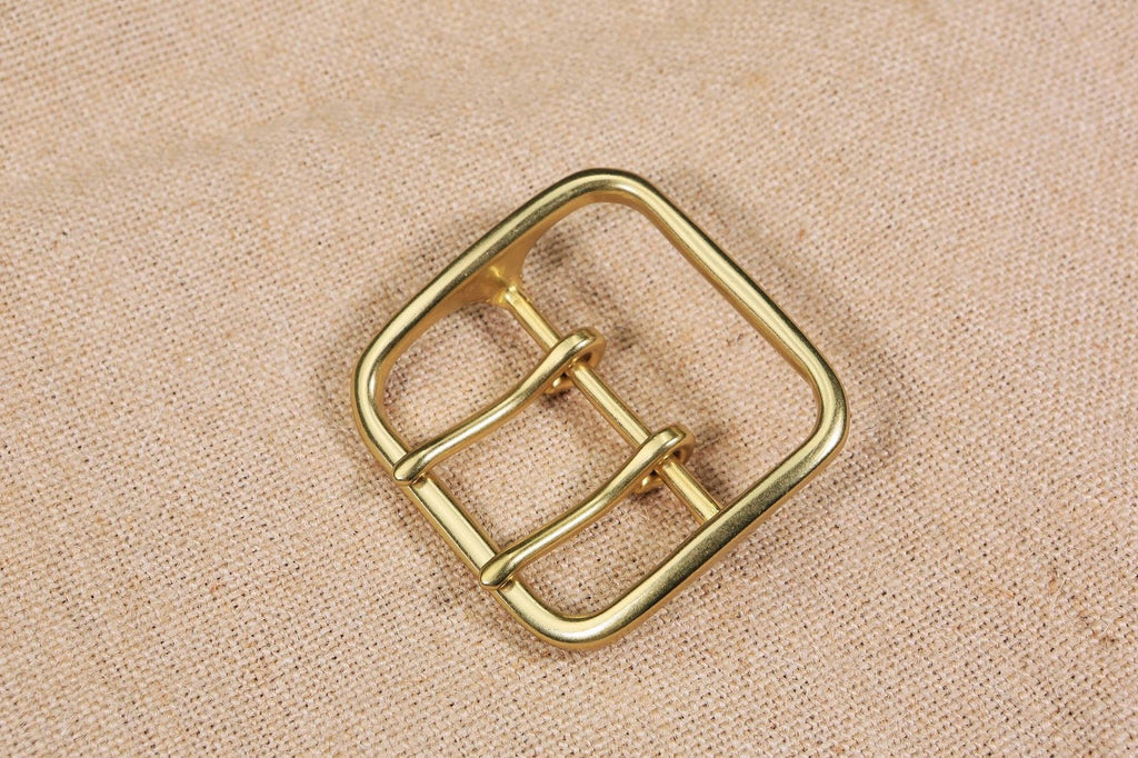 Heavy duty gold solid brass belt buckle