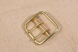 Heavy duty gold solid brass belt buckle