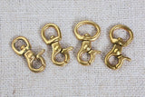 Heavy duty gold solid brass small trigger snap swivel snap hook ,8mm 10mm 15mm