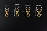 Heavy duty gold solid brass small trigger snap swivel snap hook ,8mm 10mm 15mm