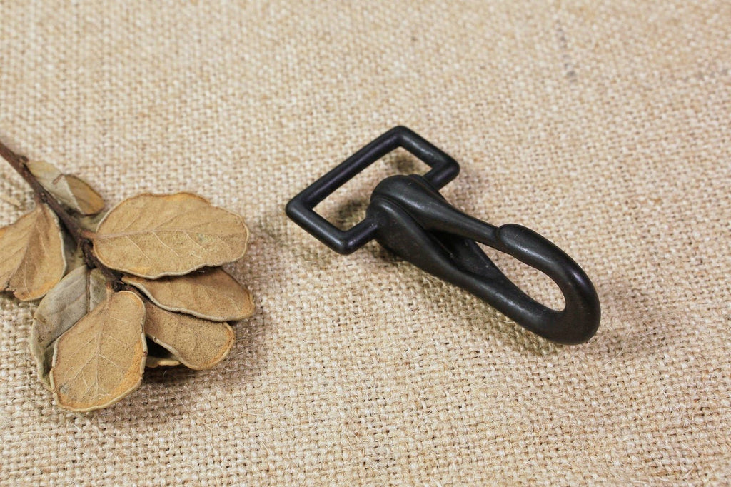 Heavy duty matte black silver brass trigger snap hook