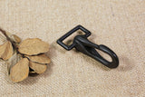 Heavy duty matte black silver brass trigger snap hook