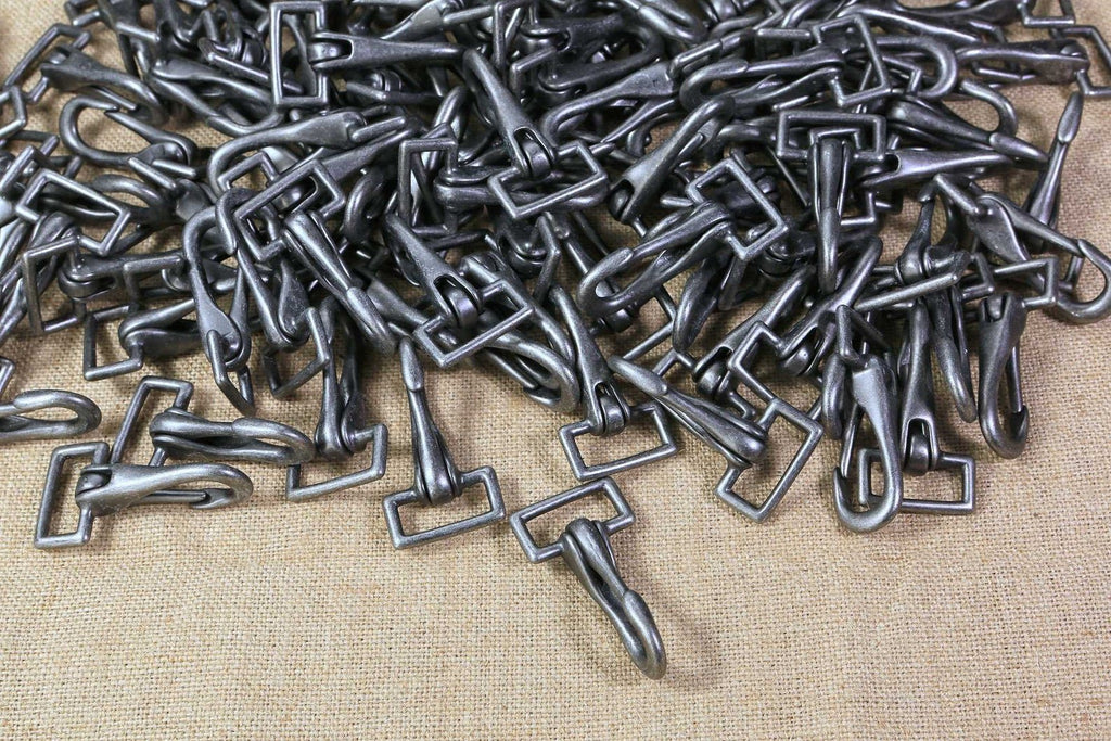 Heavy duty matte black silver brass trigger snap hook
