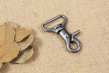Heavy duty matte black silver solid brass swivel hook