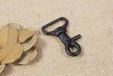 Heavy duty matte black silver solid brass swivel hook