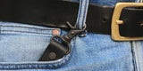 Heavy Duty personalized leather keychain with solid brass hook , Custom car Key fob