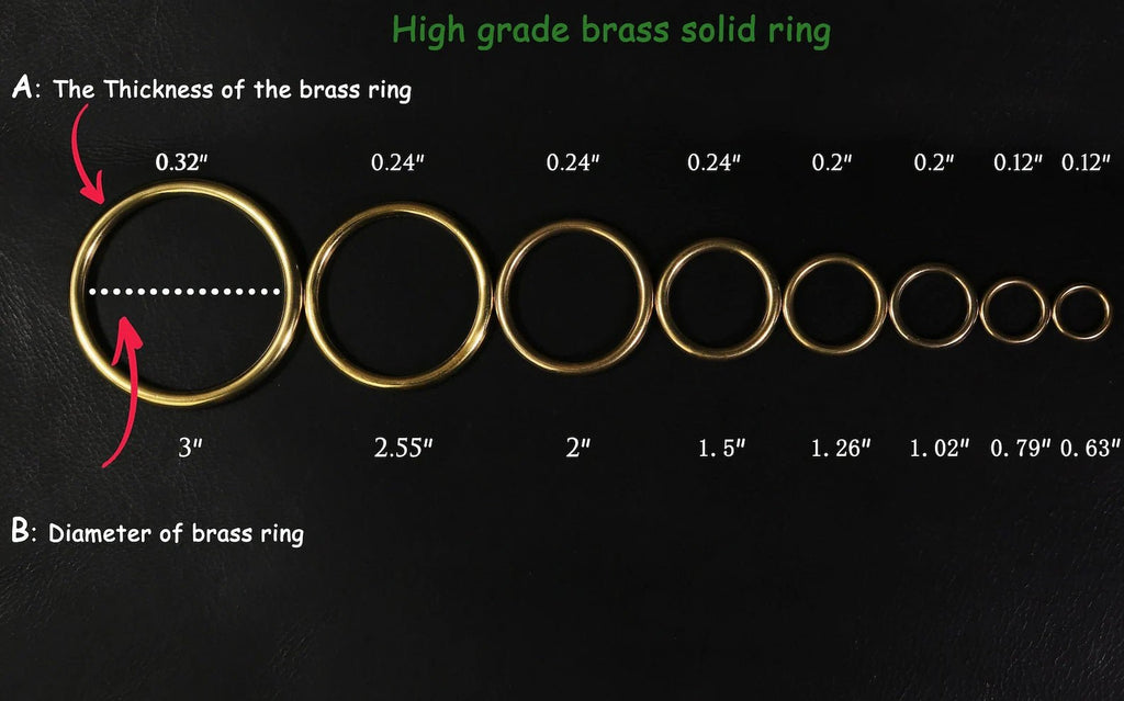 Heavy duty solid brass rings no seam
