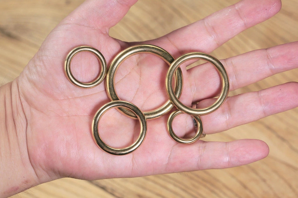 Heavy duty solid brass rings no seam