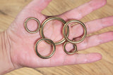 Heavy duty solid brass rings no seam