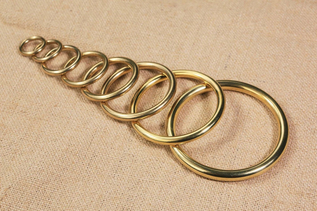 Heavy duty solid brass rings no seam