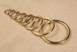 Heavy duty solid brass rings no seam