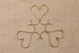 Heavy duty solid brass S hook for hanging plants