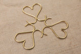 Heavy duty solid brass S hook for hanging plants