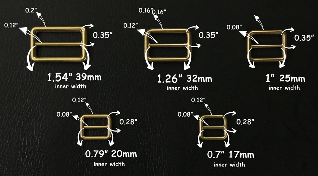 Heavy Duty solid brass slide belt buckle