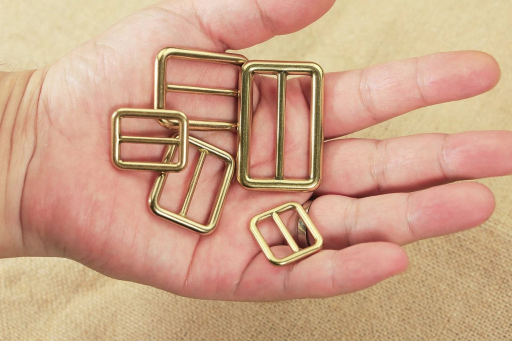 Heavy Duty solid brass slide belt buckle