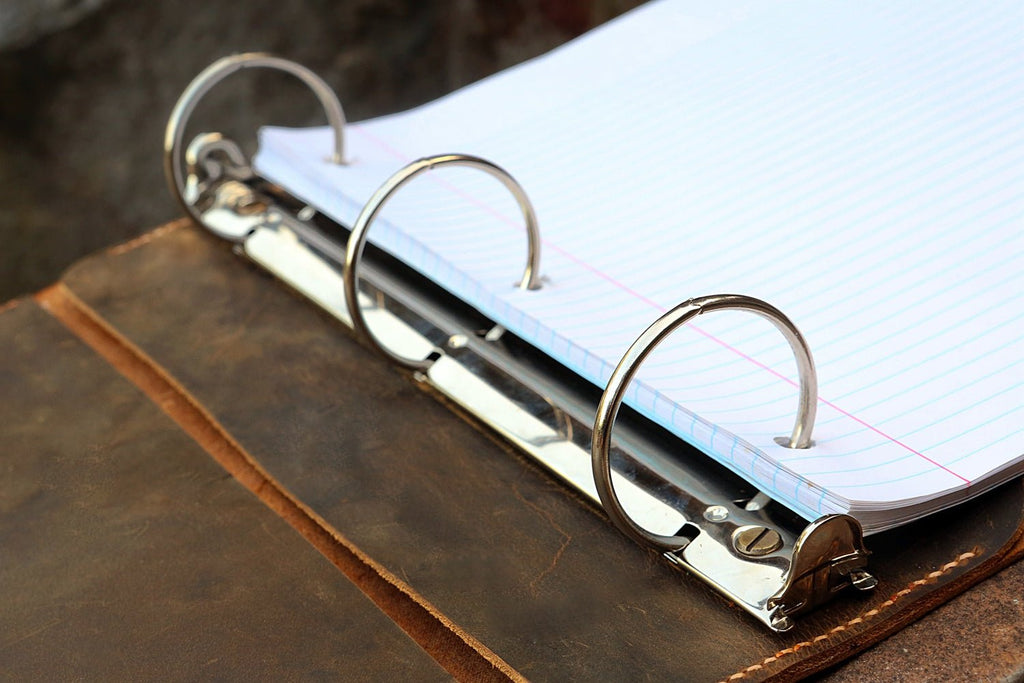 Leather 2 inch 3 ring presentation binder