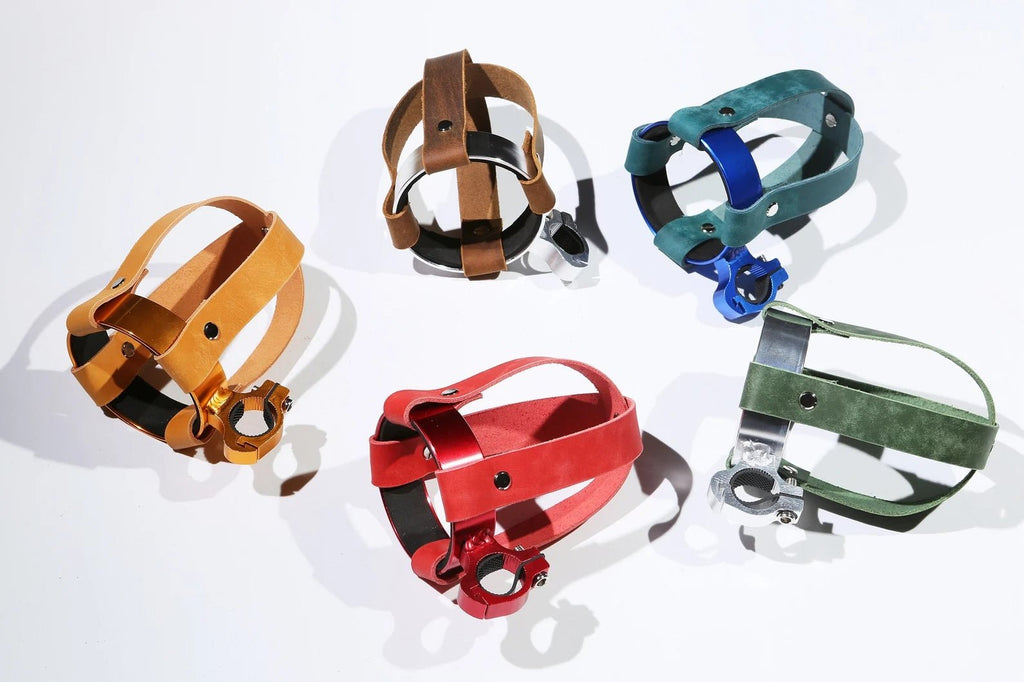 leather bike water bottle holder, bicycle drink holder