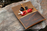 Leather cable management cord organizer charger bag