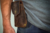 Leather cell phone holster , Phone case with belt loop