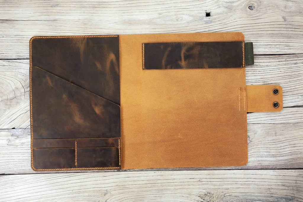 Leather cover folio folder for Rocketbook Flip notepad executive size