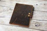 Leather cover folio folder for Rocketbook Flip notepad executive size