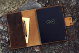 Leather cover folio for Rocketbook Everlast Notebook Letter Size 8.5 x 11 inch