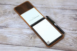 Personalized leather rocketbook mini case cover , leather flip notebook cover case for Rocketbook Notepad mini size 3.5 x 5.5 inch