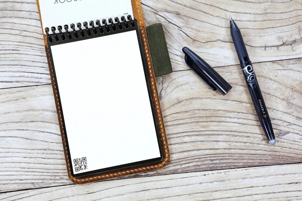 leather flip notebook cover case for Rocketbook Notepad mini size