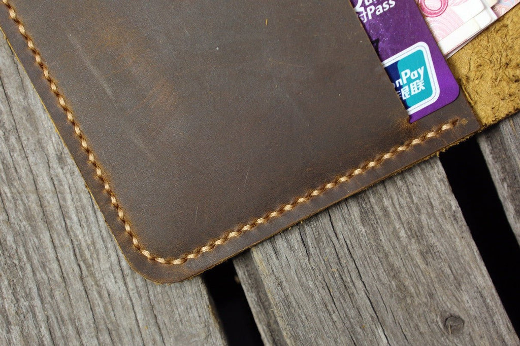 Leather men phone wallet for iPhone 6 7 plus