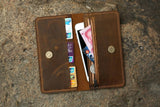 Leather men phone wallet