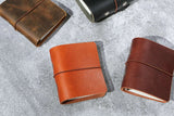 leather mini 3 ring binder small mini journal