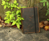 Leather notebook cover for moleskine classic notebook XL size 7.5 x 9.5 inch