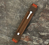 Leather pen pencil holder quiver for moleskine large notebook A5