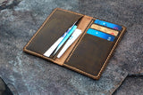 Men minimalist leather card wallet