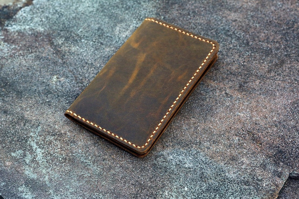Men minimalist leather card wallet