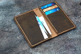 Men minimalist leather card wallet