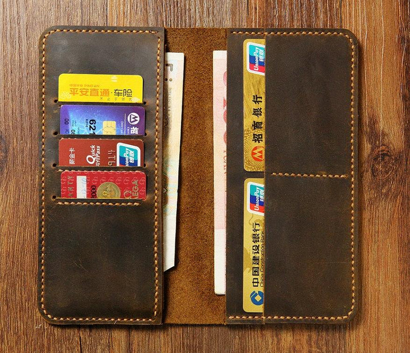 vintage leather clutch card holder