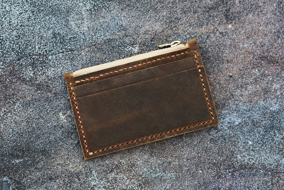 Minimalist Wallet, leather front pocket wallet coin wallet