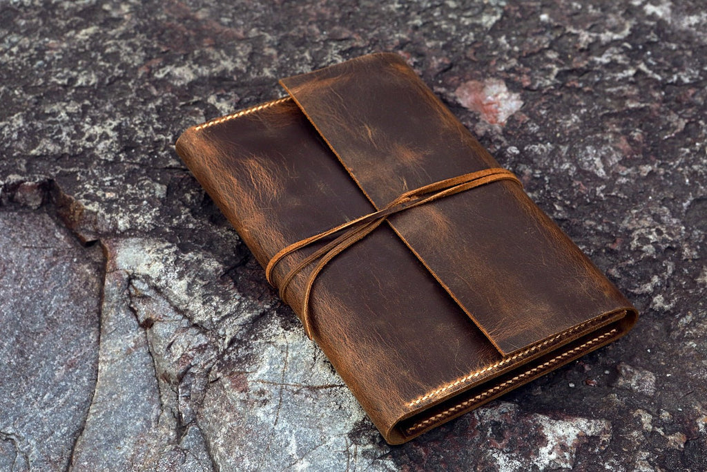 vintage leather notebook