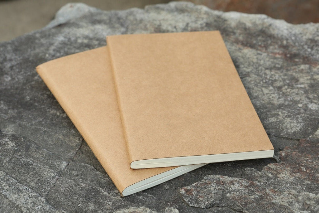 Personalized 5 x 8 inch distressed refillable leather travel journal notebook